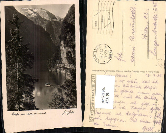 423101, Königssee See near Schönau, mountain scenery, pub Hans Huber 4015