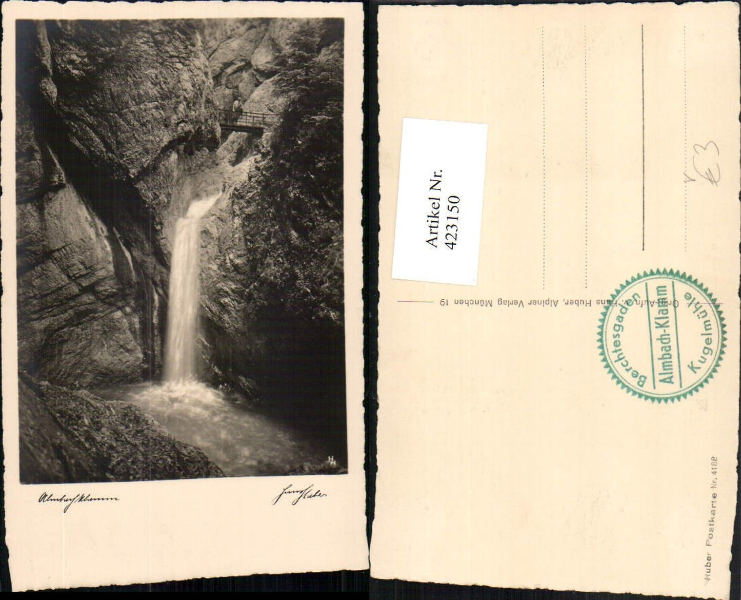 423150, Almbachklamm Gorge near Berchtesgaden Waterfall pub Hans Huber