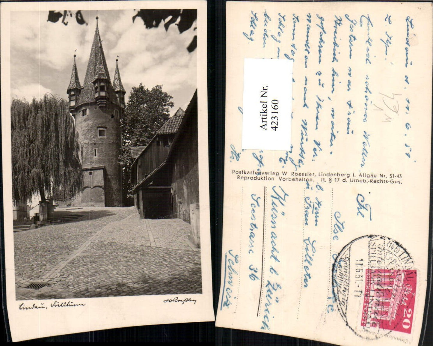 423160,Lindau im Bodensee Diebsturm Turm pub W. Roessler