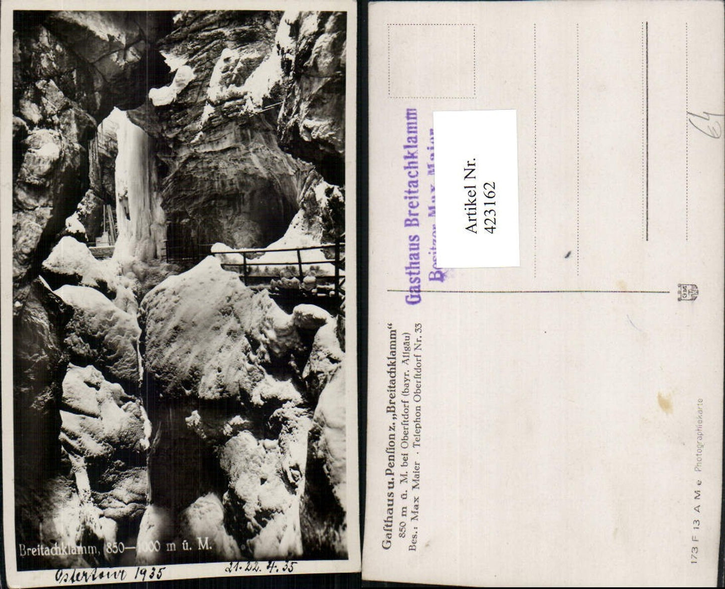 423162,Breitachklamm Klamm Schlucht b. Oberstdorf