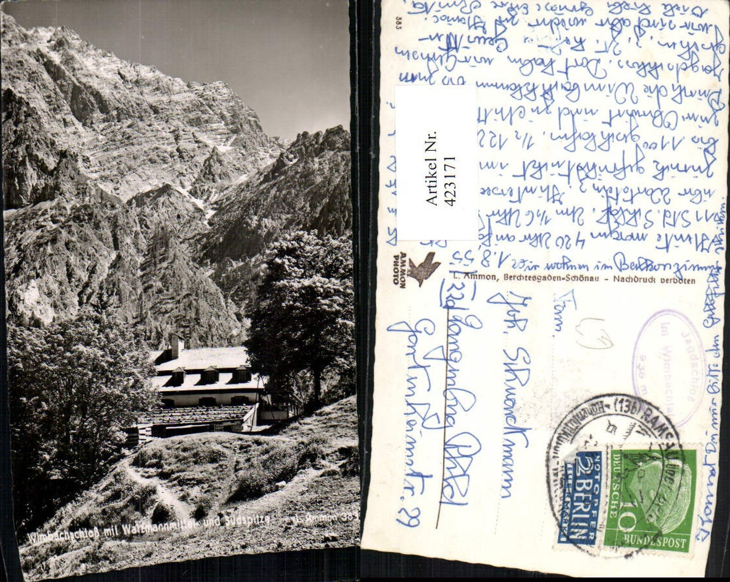 423171,Wimbachschloss b. Ramsau m. Watzmann Bergkulisse