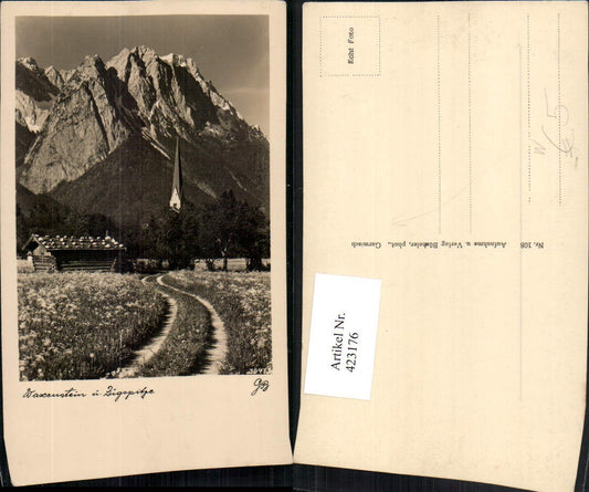 423176,Waxenstein u. Zugspitze b. Garmisch Bergkulisse