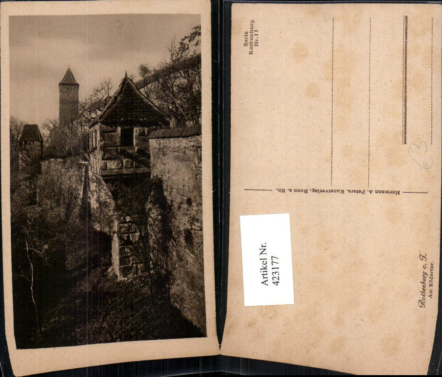 423177,Rothenburg ob d. Tauber Rödertor Stadtmauer