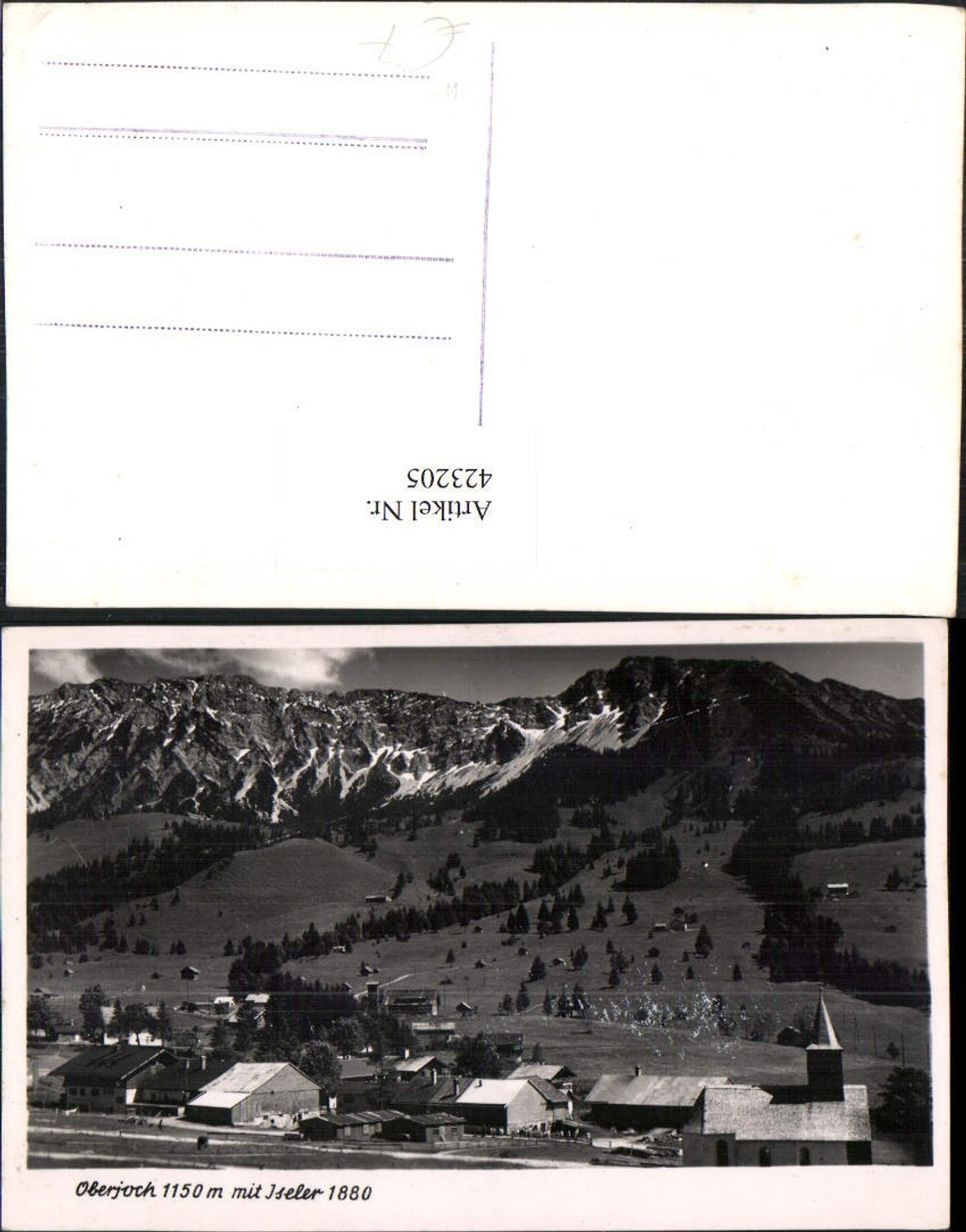 423205,Oberjoch b. Bad Hindelang Totale m. Iseler Bergkulisse