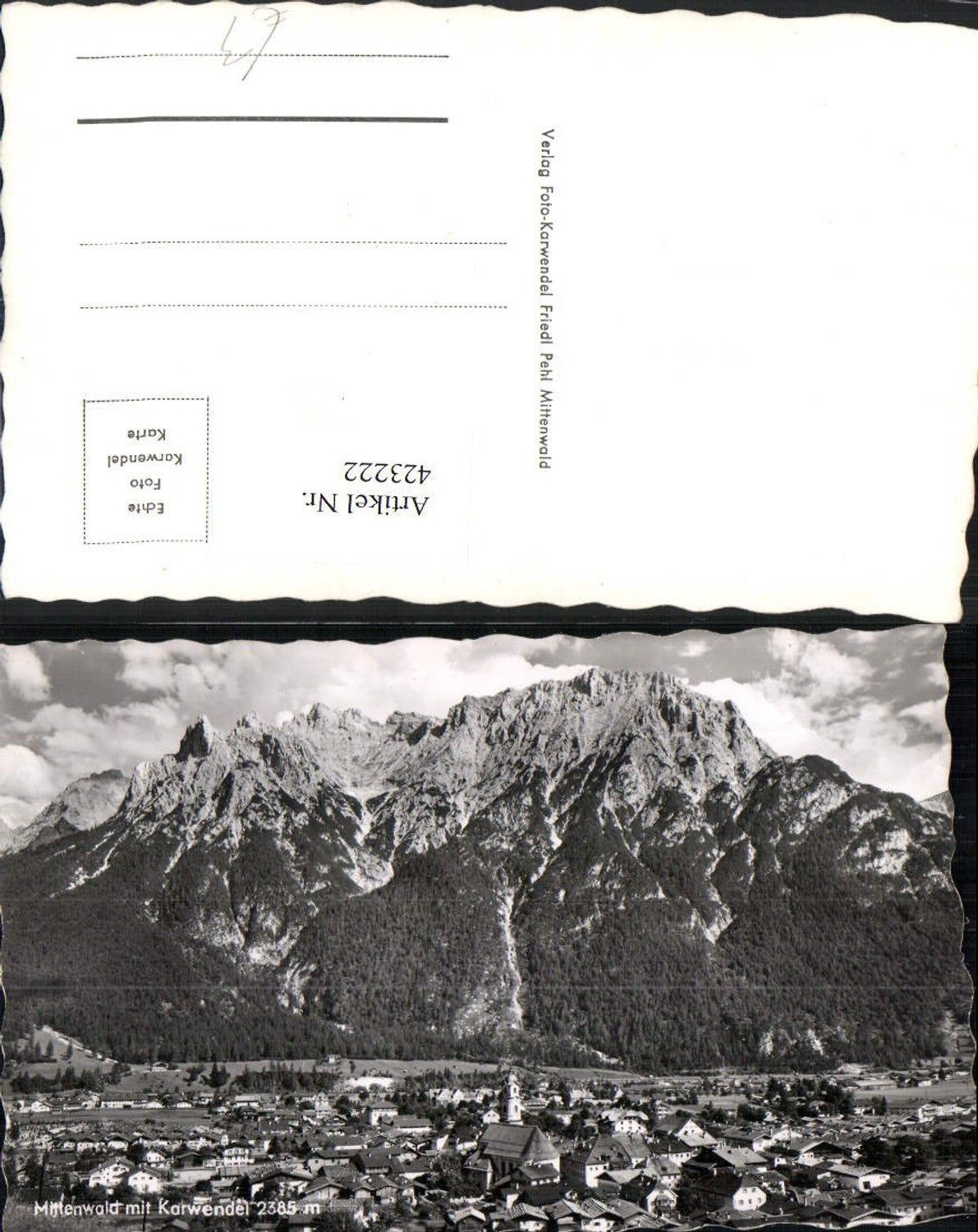 423222,Mittenwald Totale m. Karwendel Bergkulisse