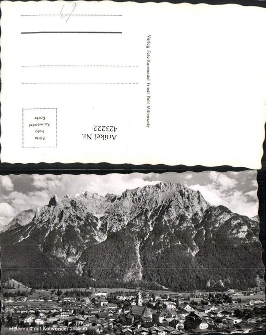 423222,Mittenwald Totale m. Karwendel Bergkulisse