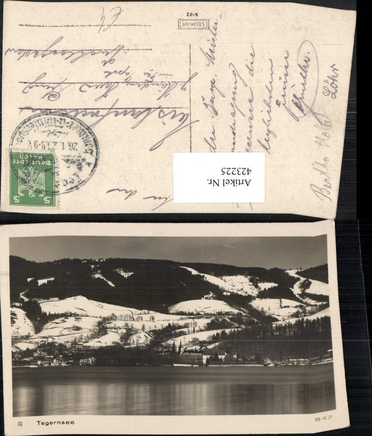 423225,Tegernsee Teilansicht Winterbild