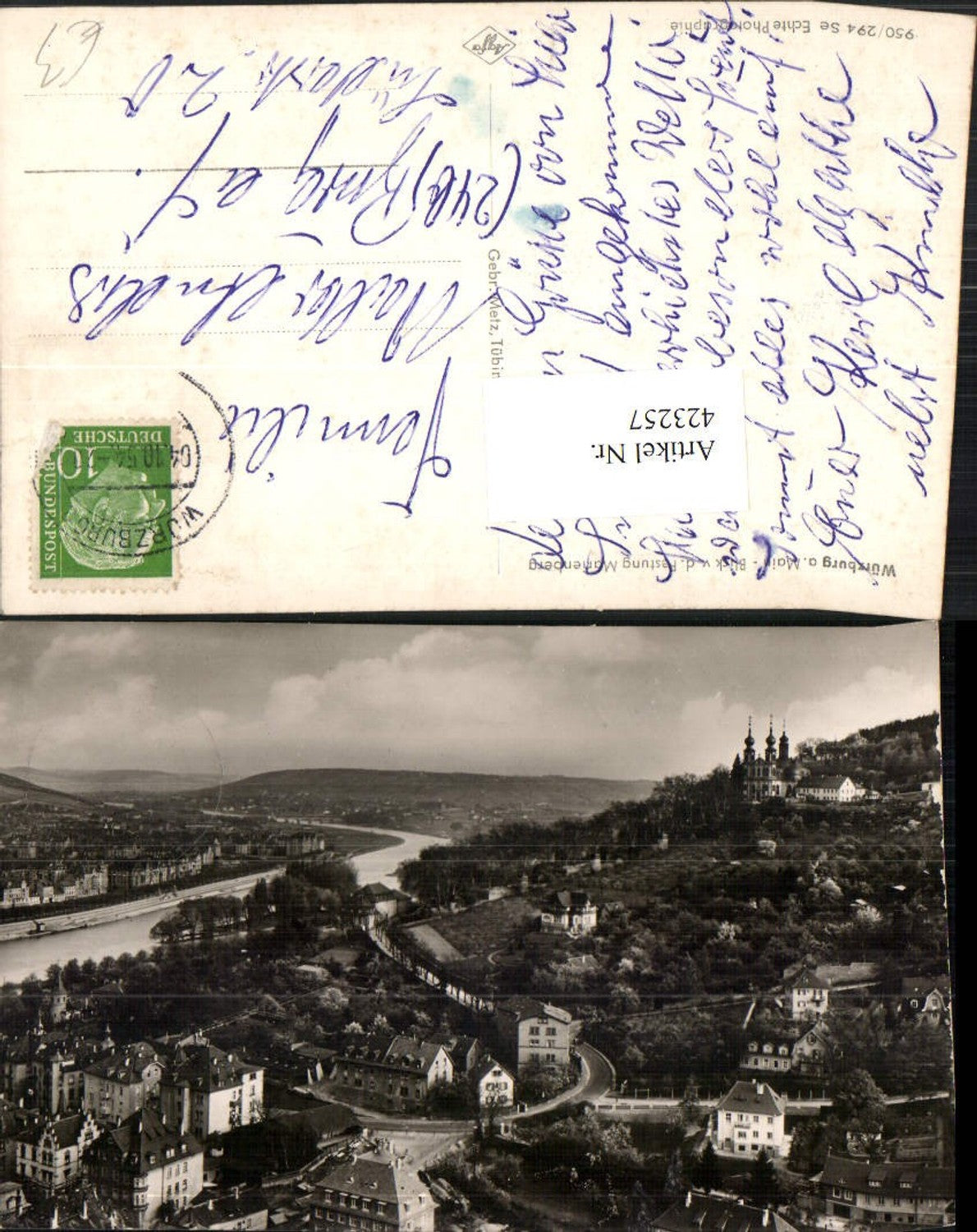 423257,Würzburg am Main Teilansicht von d. Festung Marienberg