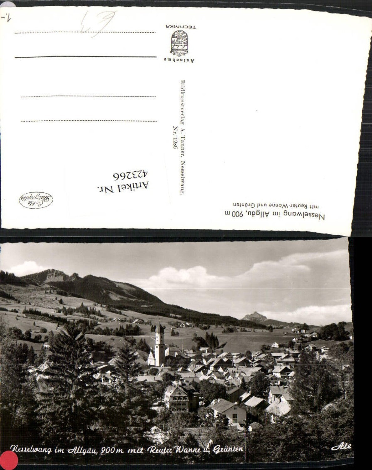 423266,Nesselwang im Allgäu Totale m. Reuter-Wanne u. Grünten