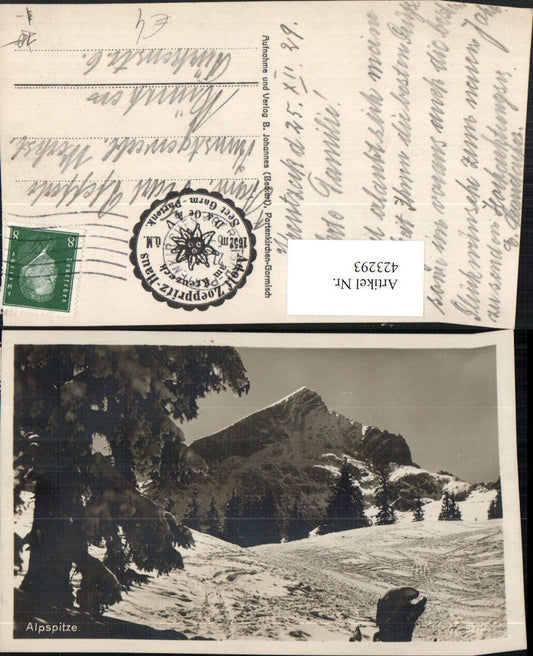 423293,Alpspitze b. Grainau Garmisch Bergkulisse Winterbild