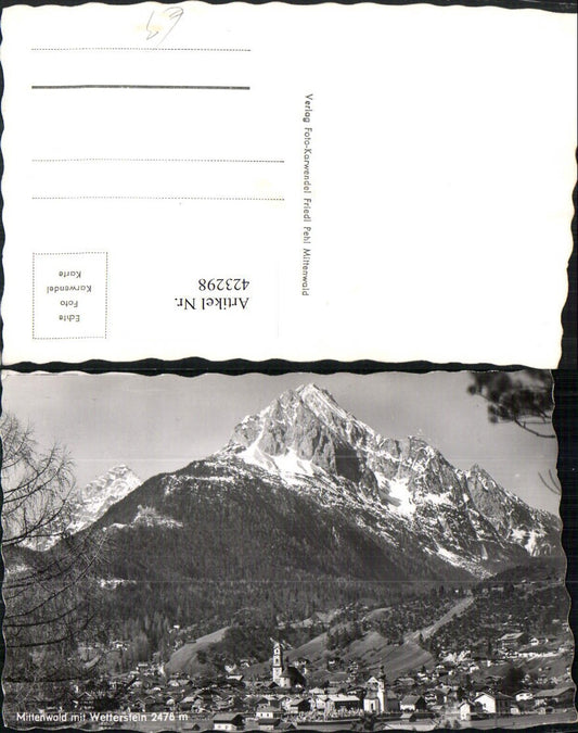 423298,Mittenwald Totale m. Wetterstein Bergkulisse