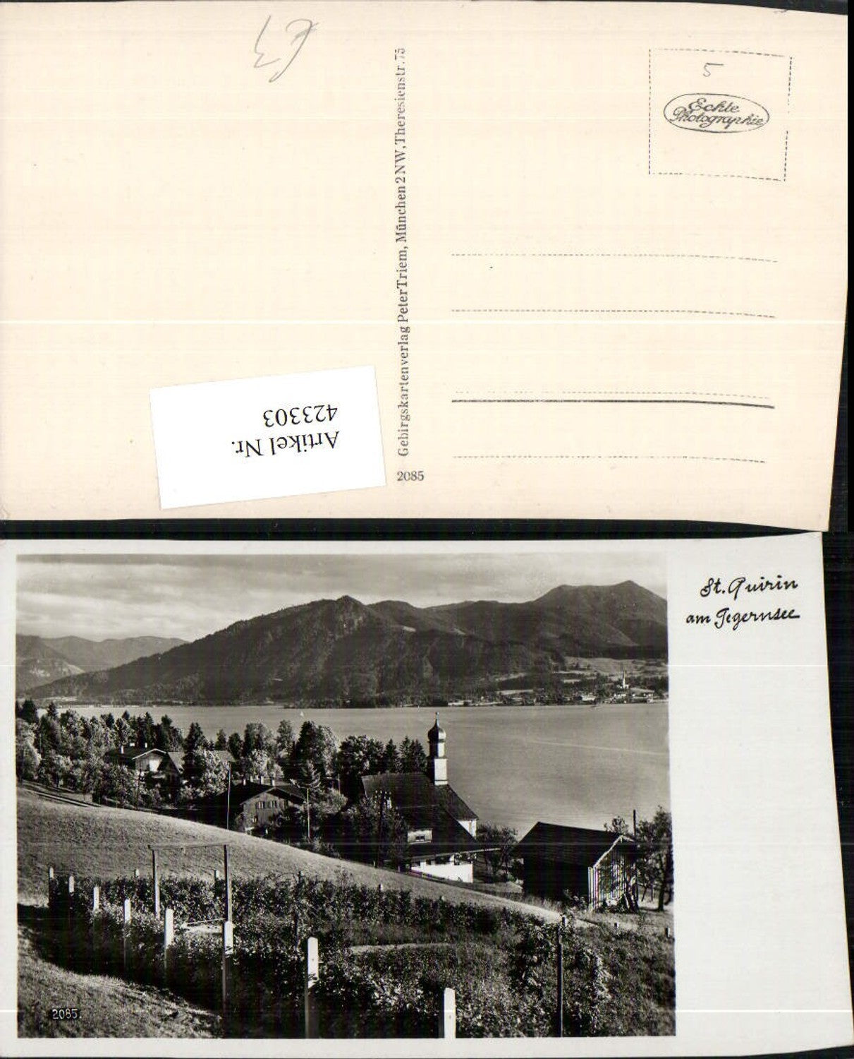 423303,St. Quirin am Tegernsee Teilansicht Bergkulisse