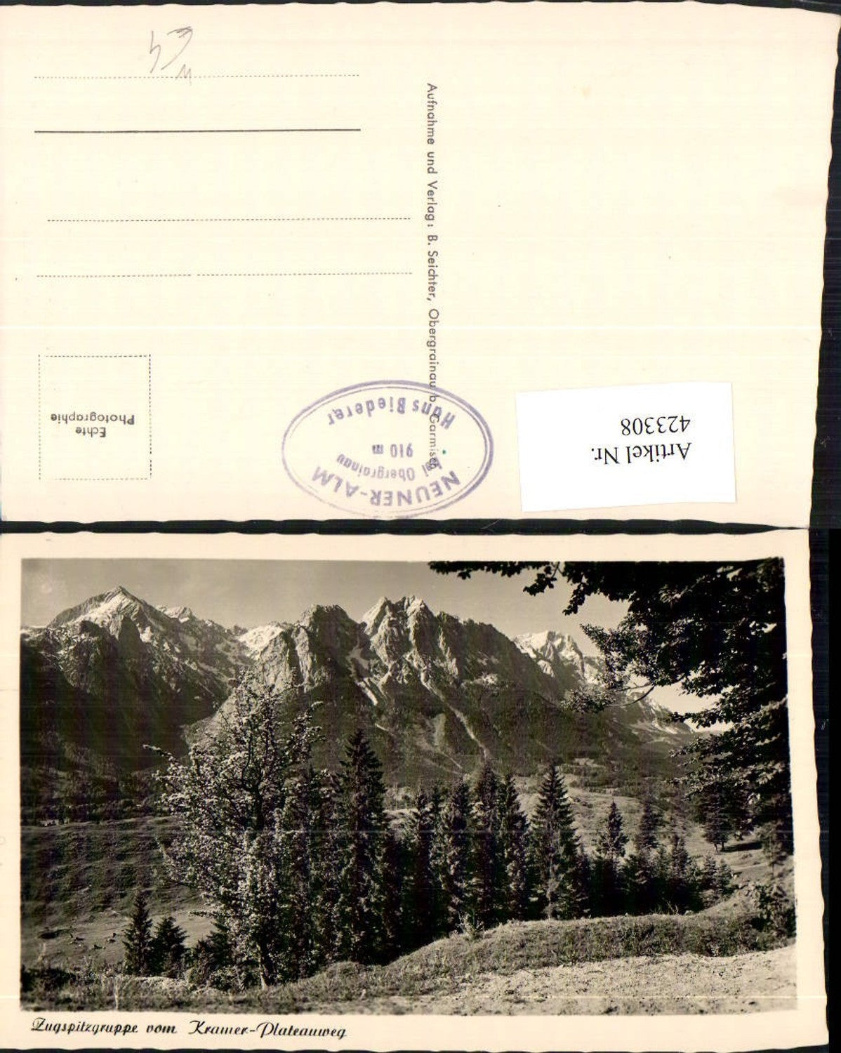 423308,Zugspitzgruppe vom Kramer-Plateauweg b. Farchant Bergkulisse