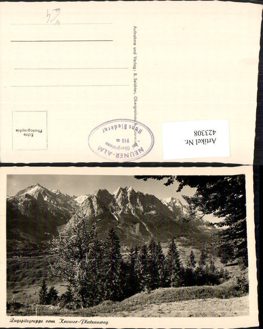 423308,Zugspitzgruppe vom Kramer-Plateauweg b. Farchant Bergkulisse