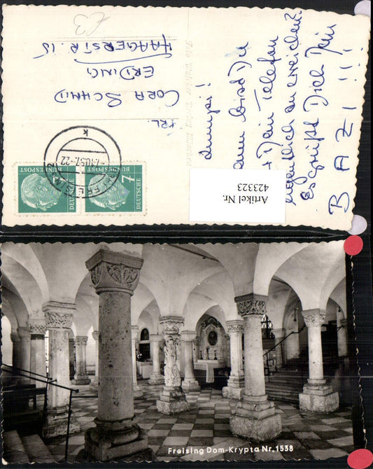 423323,Freising Dom Krypta Innenansicht Säulen