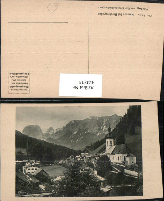 423335,Ramsau b. Berchtesgaden Totale Kirche Bergkulisse