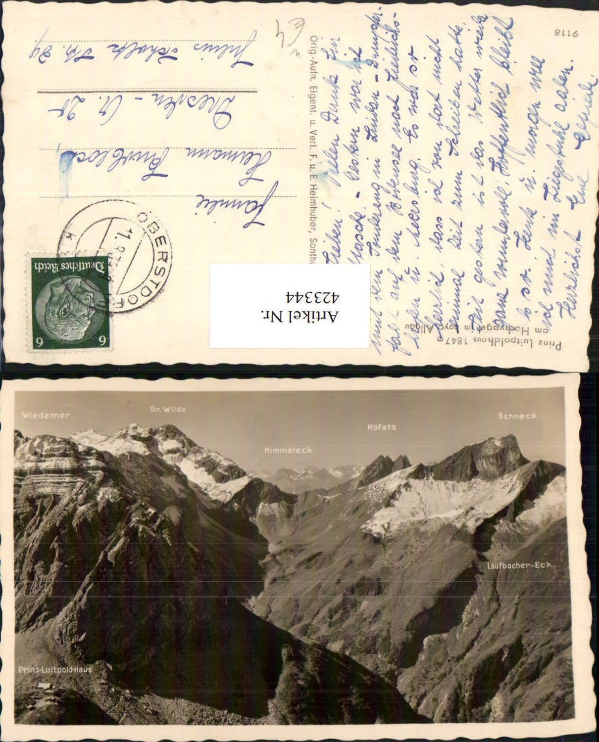 423344,Prinz Luitpold-Haus Berghütte am Hochvogel b. Oberstdorf Bergkulisse