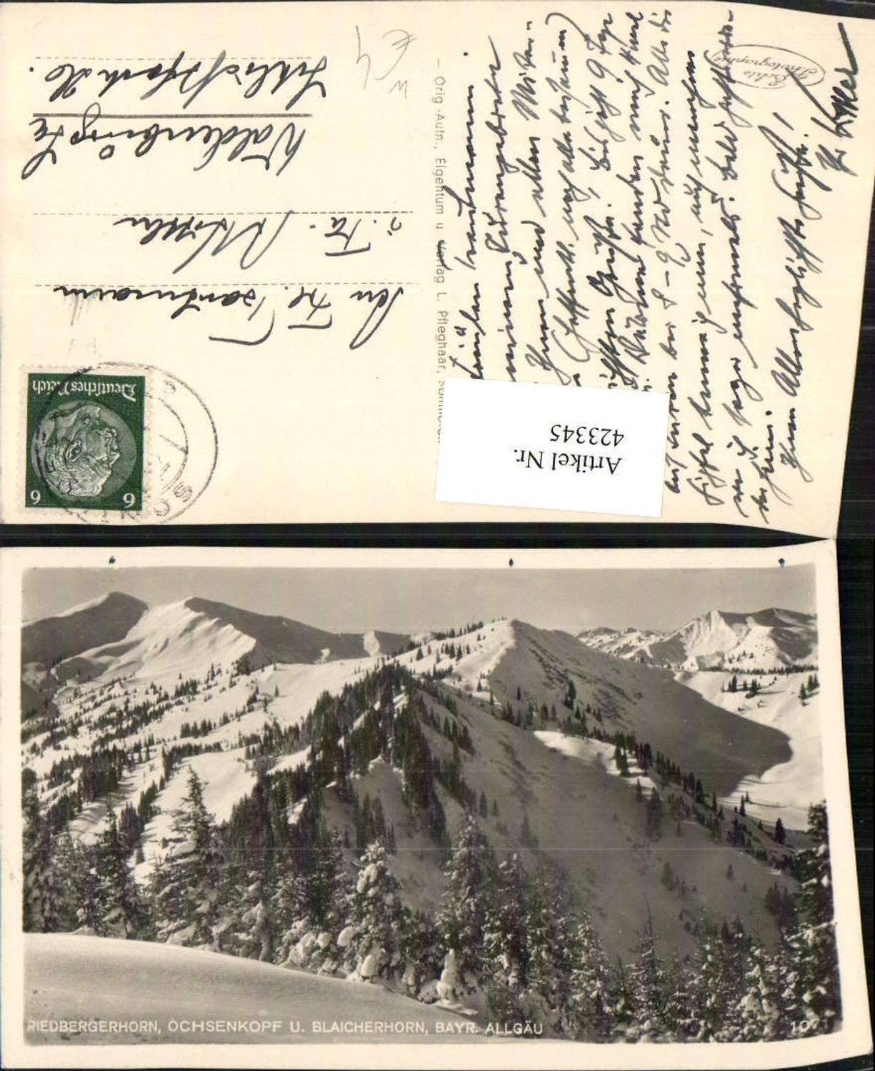 423345,Riedbergerhorn Ochsenkopf u. Blaicherhorn b. Balderschwang Bergkulisse