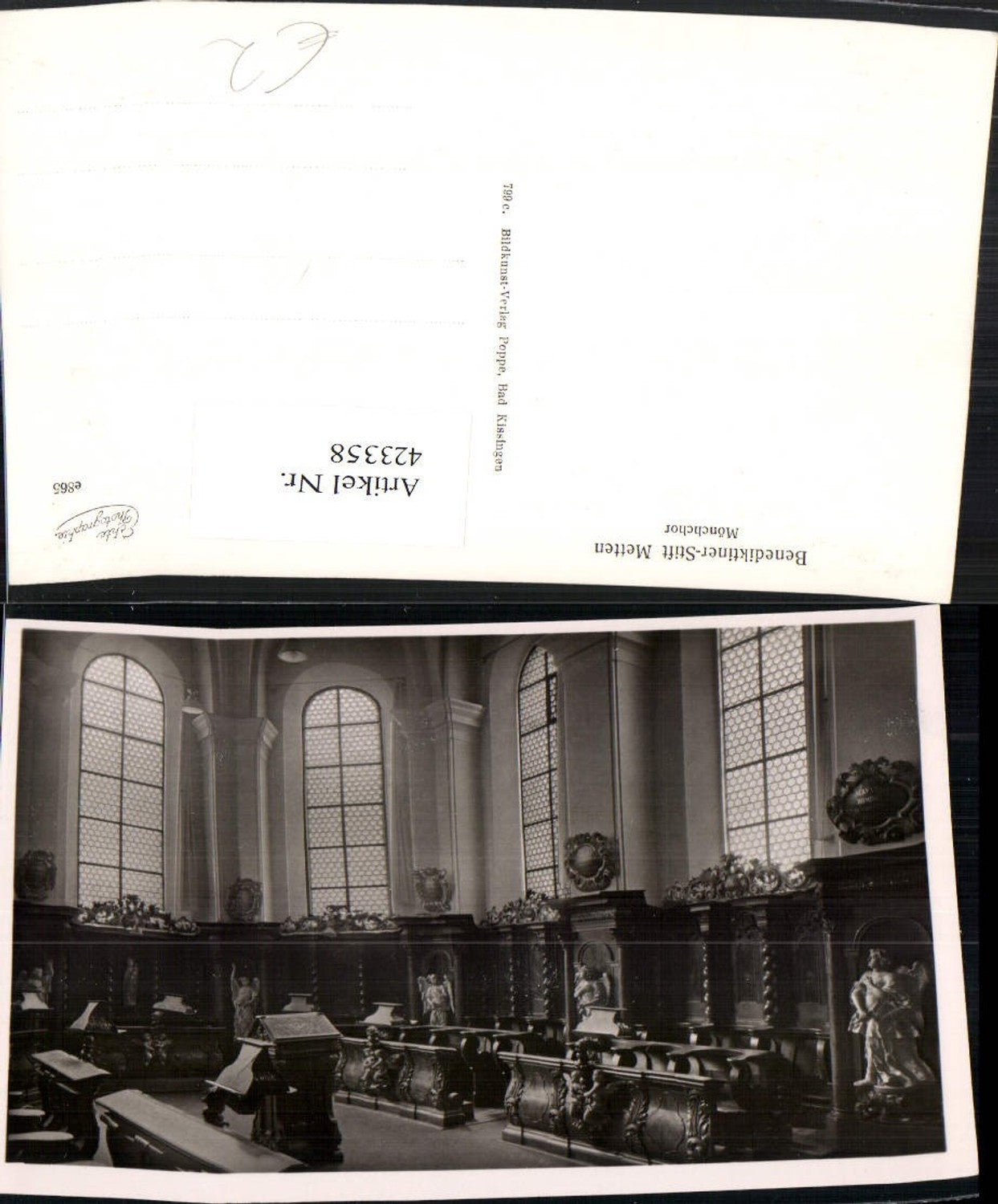 423358,Metten Benediktiner-Stift Kirche Innenansicht Mönchchor