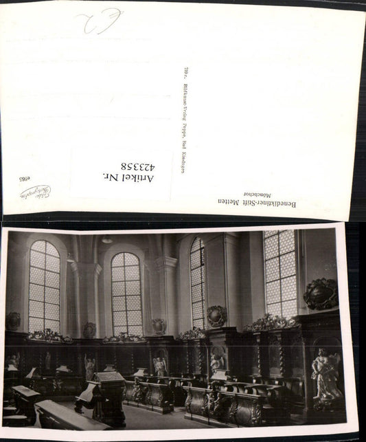 423358,Metten Benediktiner-Stift Kirche Innenansicht Mönchchor