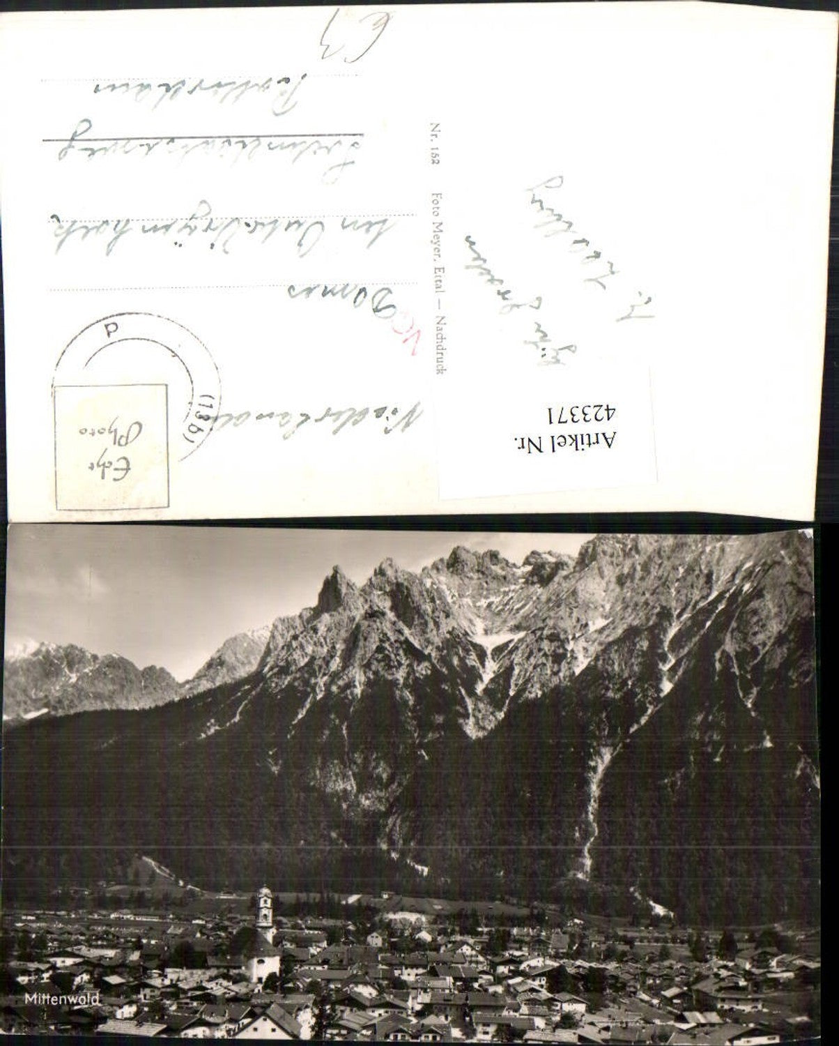 423371,Mittenwald Totale Bergkulisse
