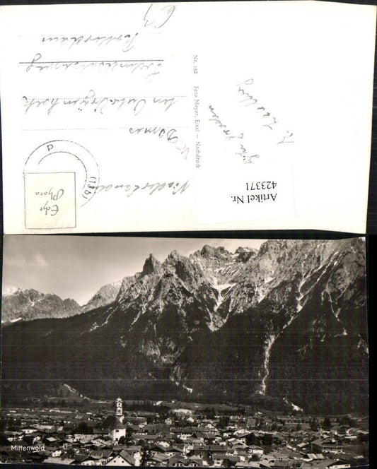 423371,Mittenwald Totale Bergkulisse