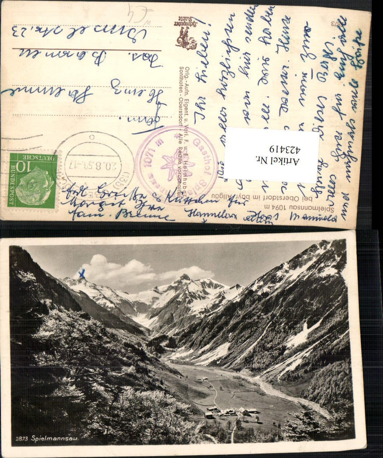 423419,Spielmannsau b. Oberstdorf im Allgäu Totale Bergkulisse