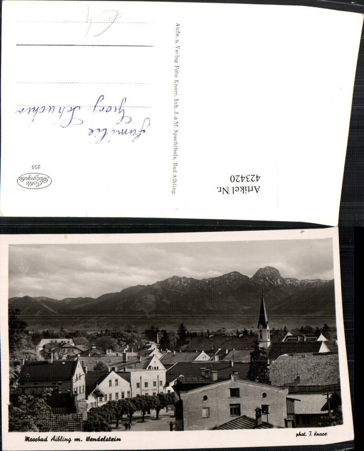 423420,Bad Aibling Teilansicht m. Wendelstein Bergkulisse