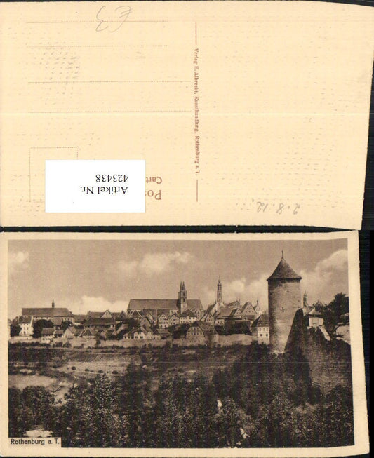 423438,Rothenburg ob d. Tauber Teilansicht Turm