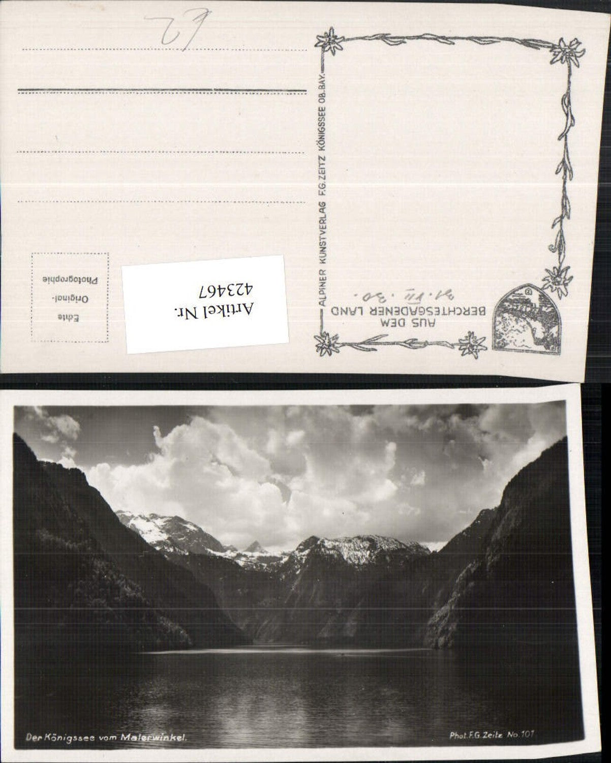 423467,Königssee See b. Schönau vom Malerwinkel Bergkulisse