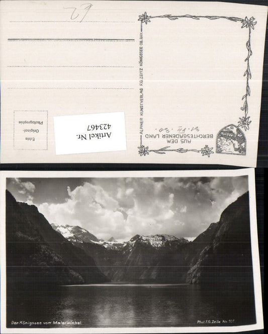 423467,Königssee See b. Schönau vom Malerwinkel Bergkulisse