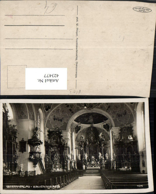 423477,Oberammergau Kirche Innenansicht