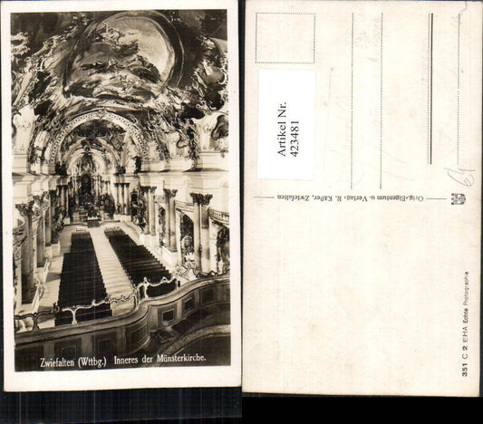 423481, Zwiefalten Minster Church Interior view