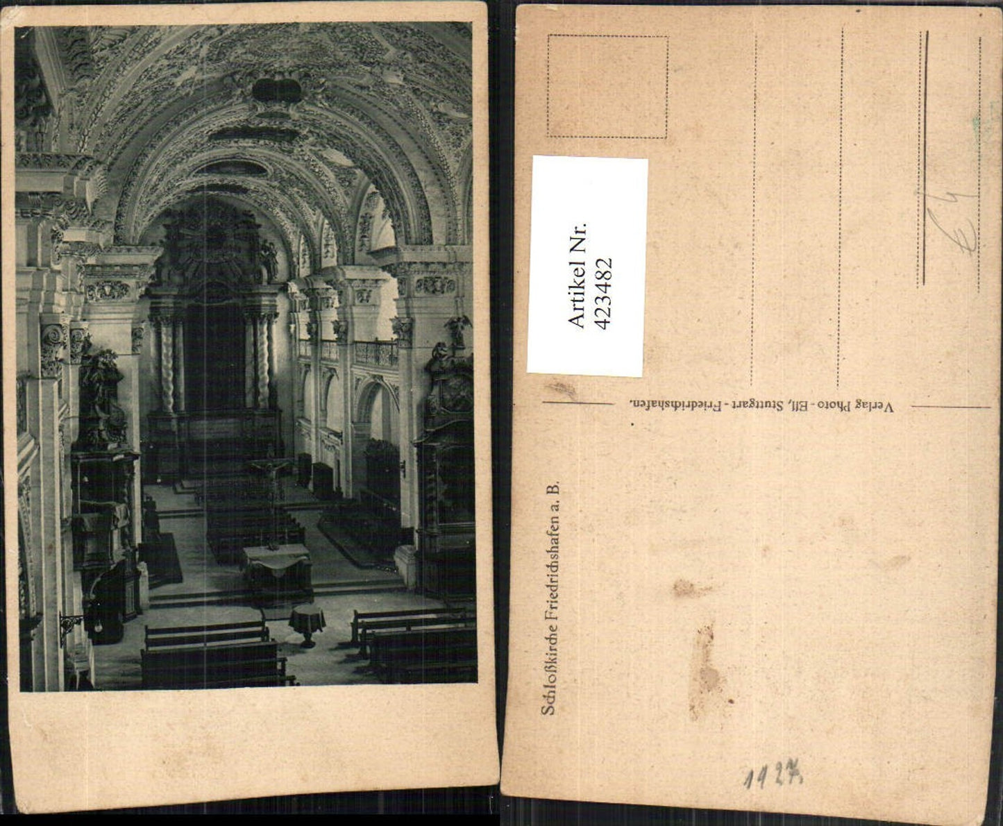 423482,Friedrichshafen am Bodensee Schlosskirche Innenansicht