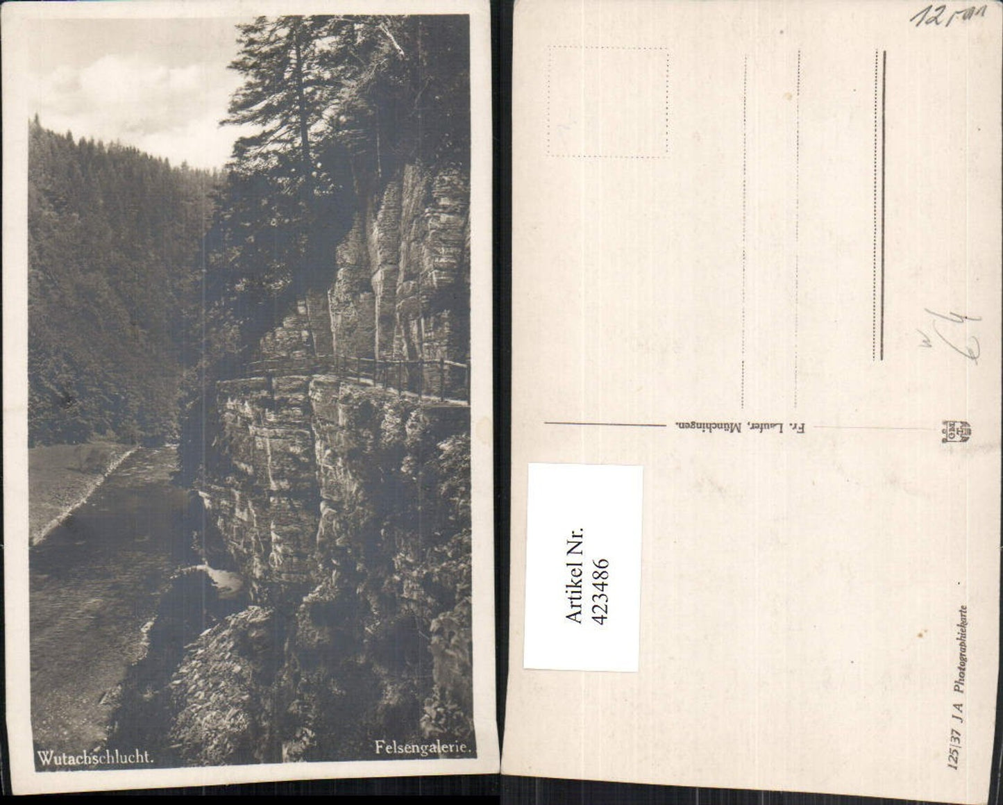 423486,Wutachschlucht b. Bonndorf im Schwarzwald Felsengalerie