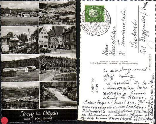 423491, Isny ​​im Allgäu, Total Market Square, Sports Sanatorium, Waterfall, Multi-view map