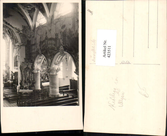 423511, Photo AK Kisslegg in the Allgäu Church Interior view