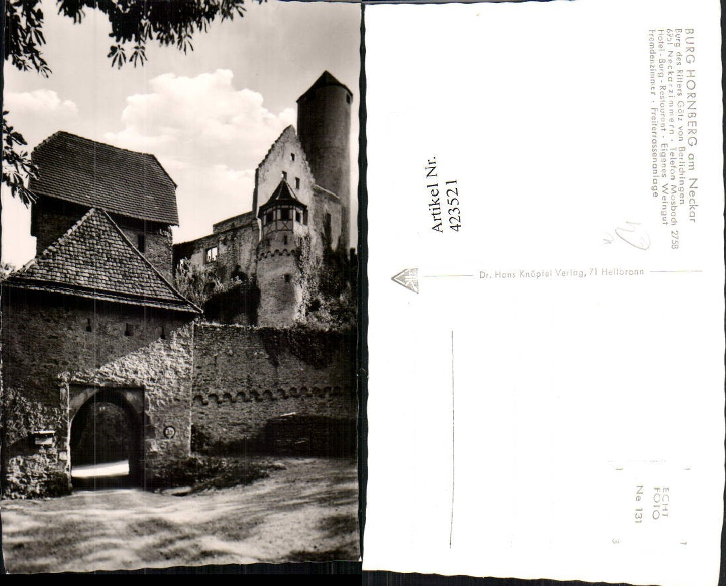 423521,Burg Hornberg am Neckar b. Neckarzimmern