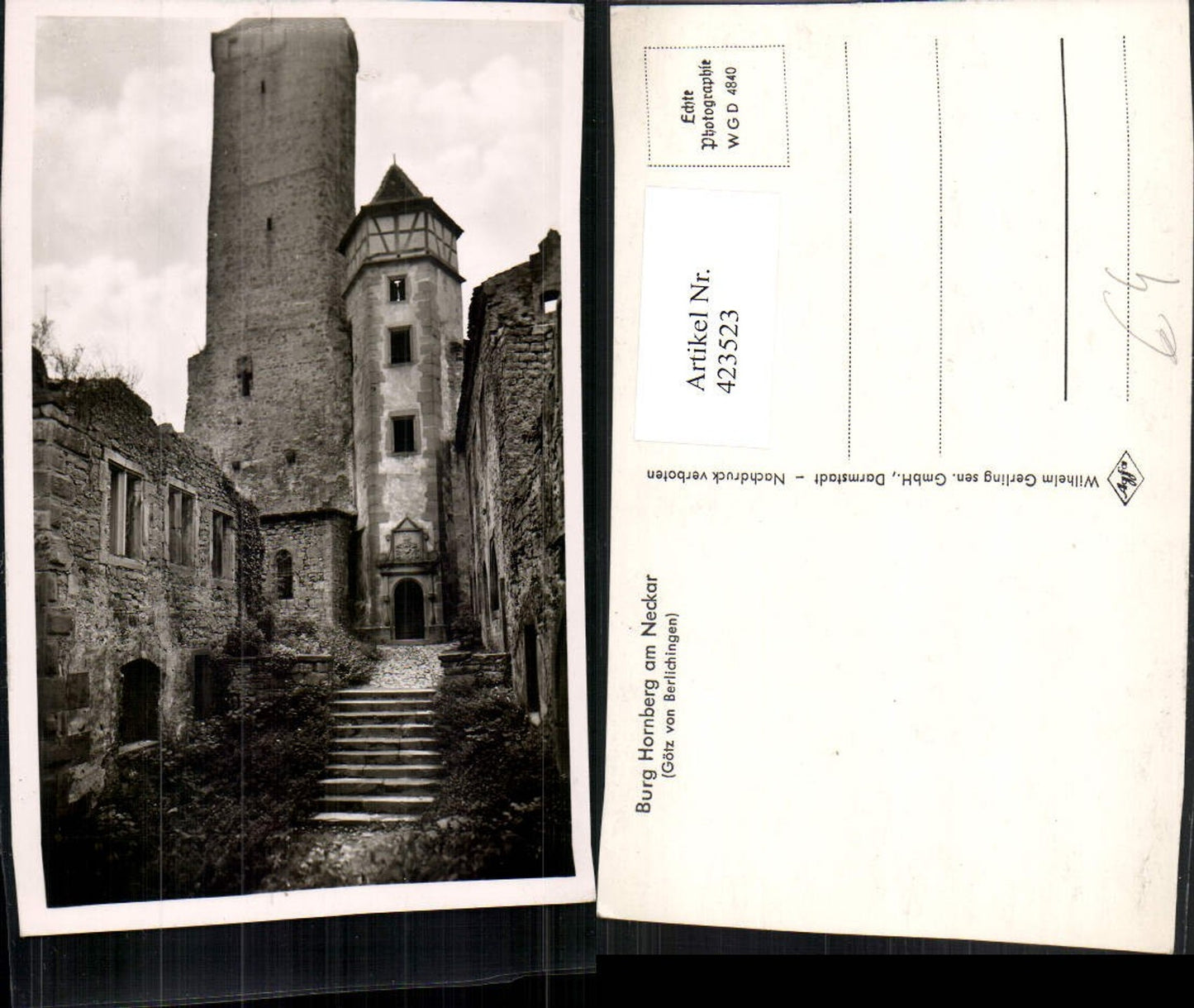 423523,Burg Hornberg am Neckar b. Neckarzimmern Turm