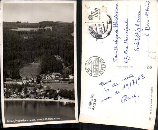 423534,Titisee im Hochschwarzwald Teilansicht m. Hotel Bären