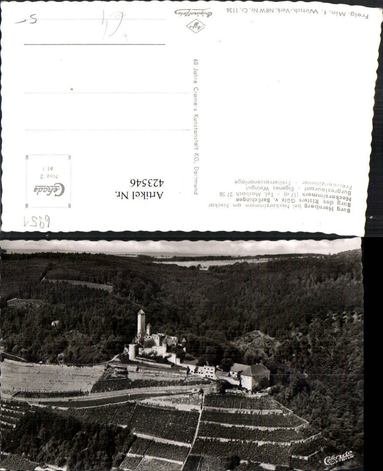 423546,Burg Hornberg b. Neckarzimmern am Neckar Fliegeraufnahme