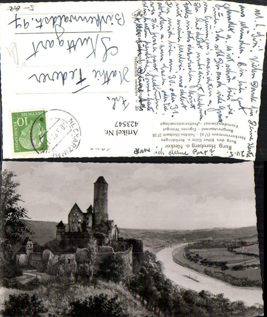 423547, Hornberg Castle on the Neckar River near Neckarzimmern