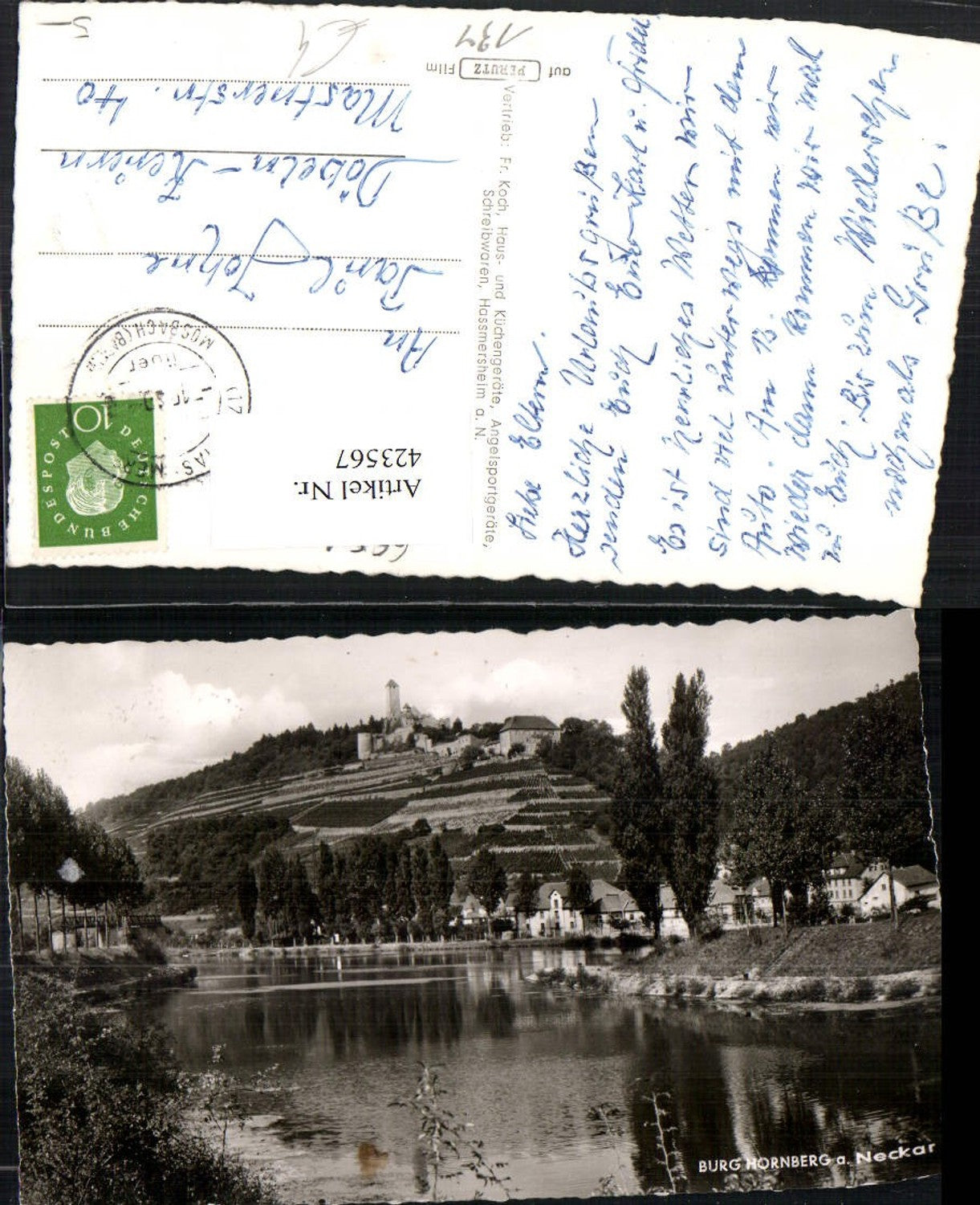 423567,Burg Hornberg am Neckar b. Neckarzimmern Fluss