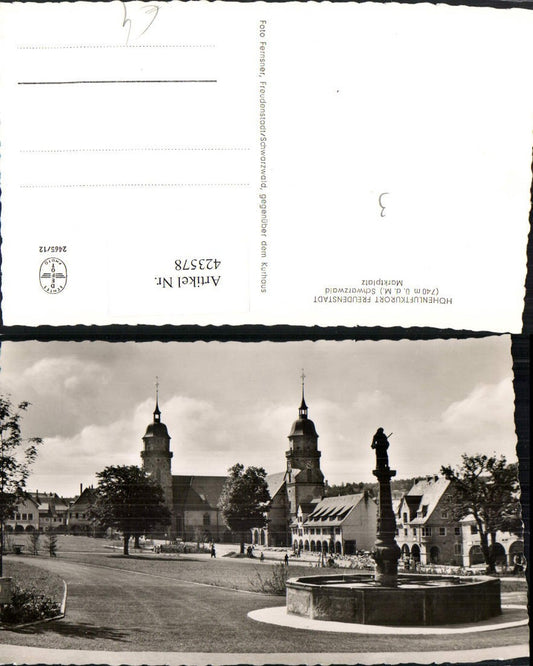 423578, Freudenstadt in the Black Forest, Market Square Fountain