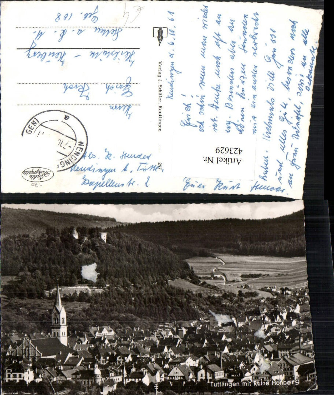 423629,Tuttlingen Totale m. Ruine Honberg