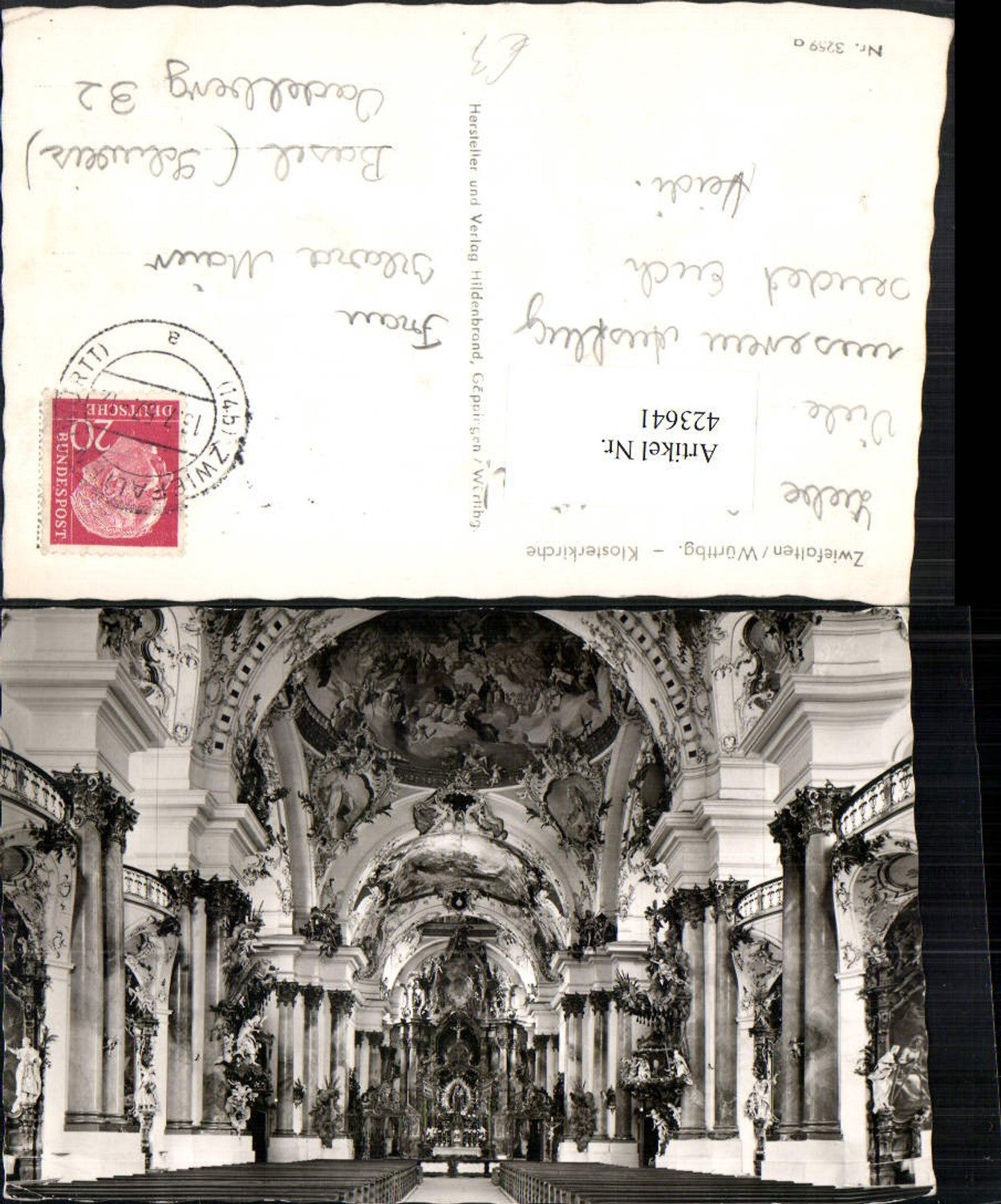 423641,Zwiefalten Klosterkirche Kirche Innenansicht