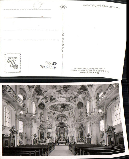 423668,Birnau am Bodensee b. Uhldingen Wallfahrtskirche Innenansicht