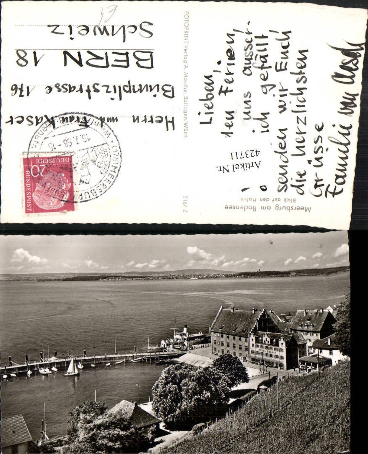 423711,Meersburg am Bodensee Blick auf den Hafen
