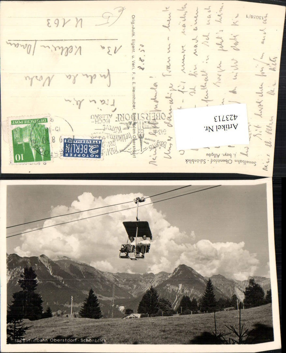 423713,Oberstdorf im Allgäu Sessellift Schönblick Bergkulisse