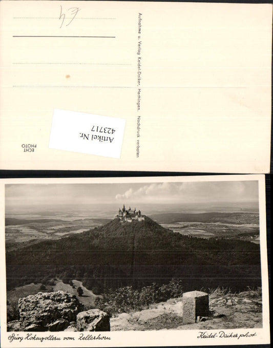 423717, Hohenzollern Castle from Zellerhorn near Hechingen
